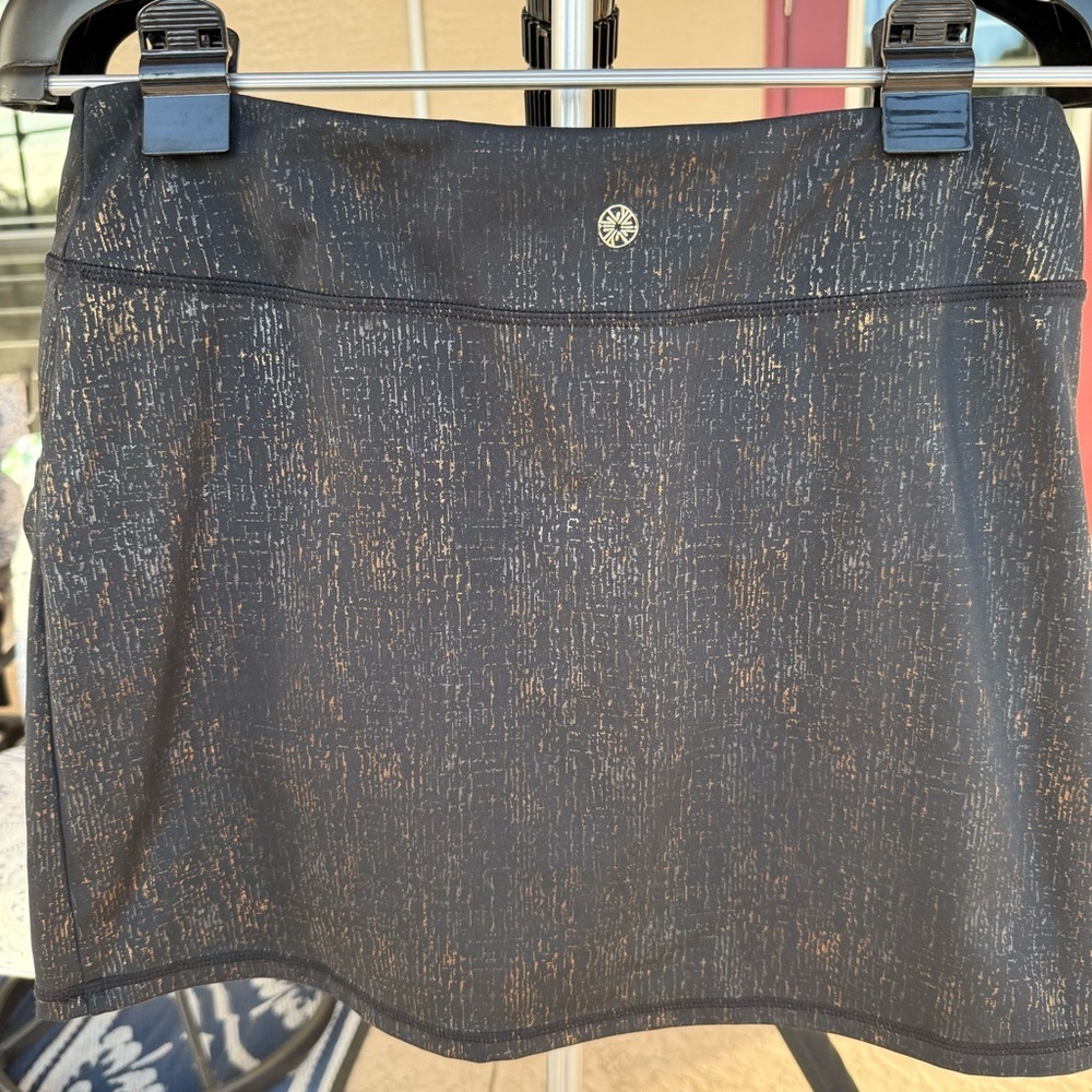 Lilly Pulitzer Sabbia Skort Black Metallic Textured Night Out Holiday Size M - Picture 7 of 8